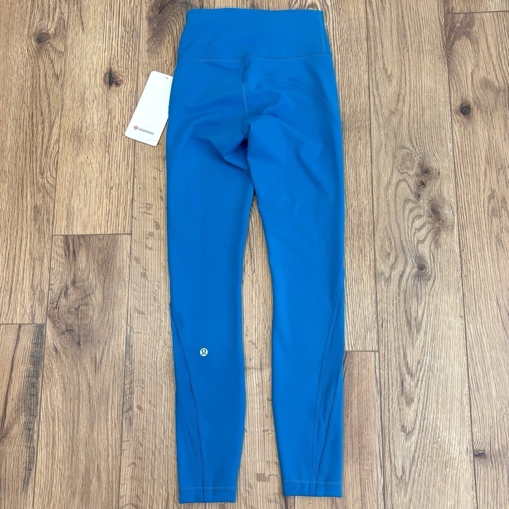NWT Lululemon Wunder Train Mesh Panel High Rise Tight 28" Size 2 Hawaiian Blue